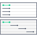 4 Panel Track, Left Stack (Back Stack)